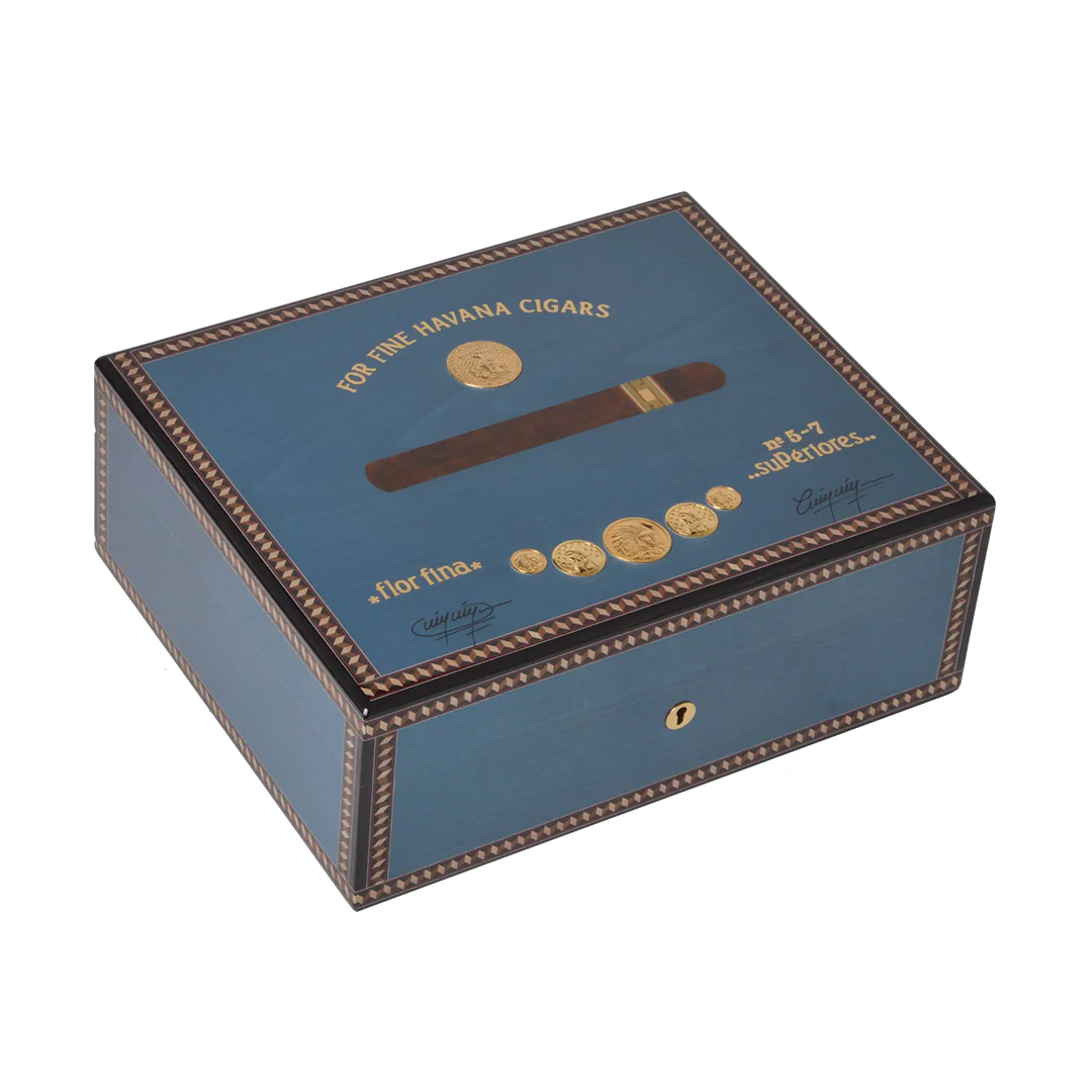 Elie Bleu Medals Blue Sycamore - 75 Count Humidor