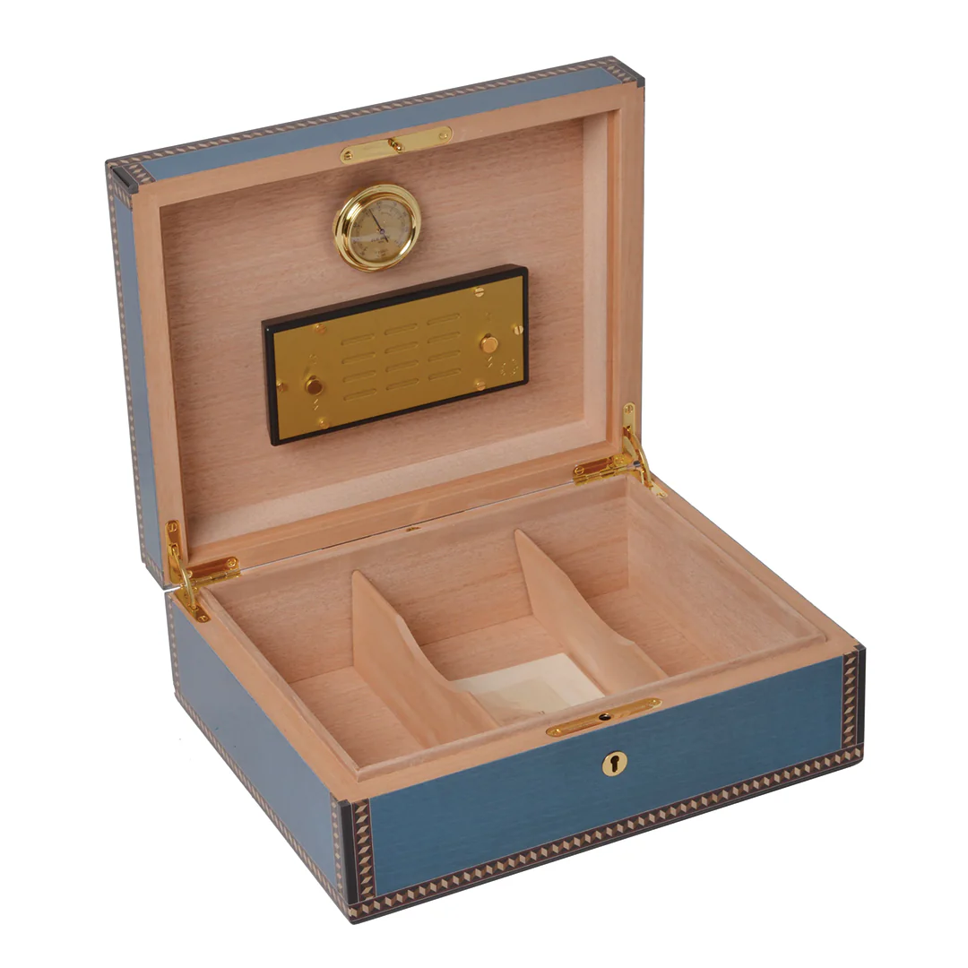 Elie Bleu Medals Blue Sycamore - 75 Count Humidor - Image 2