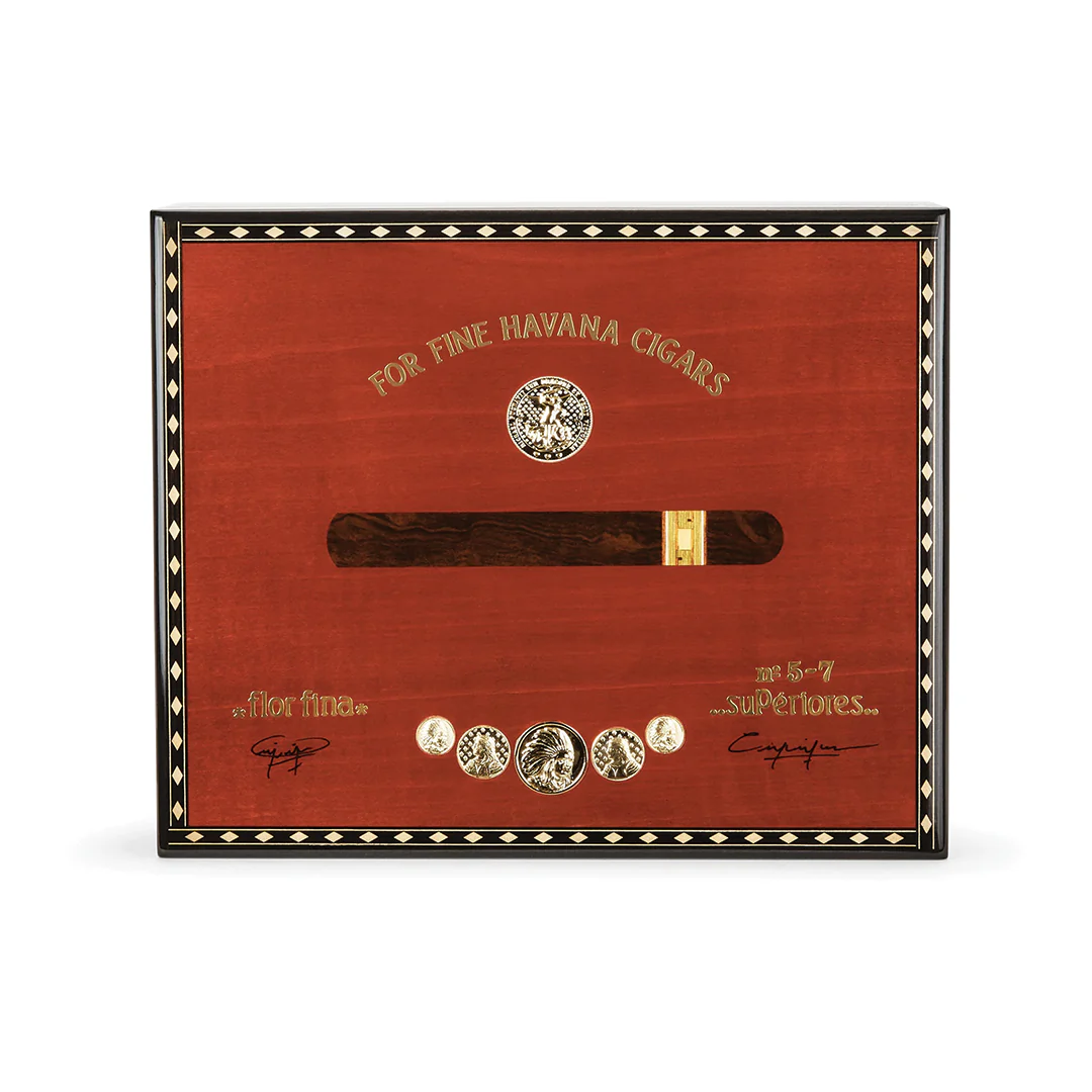 Elie Bleu Medals Red Sycamore - 75 Count Humidor - Image 3