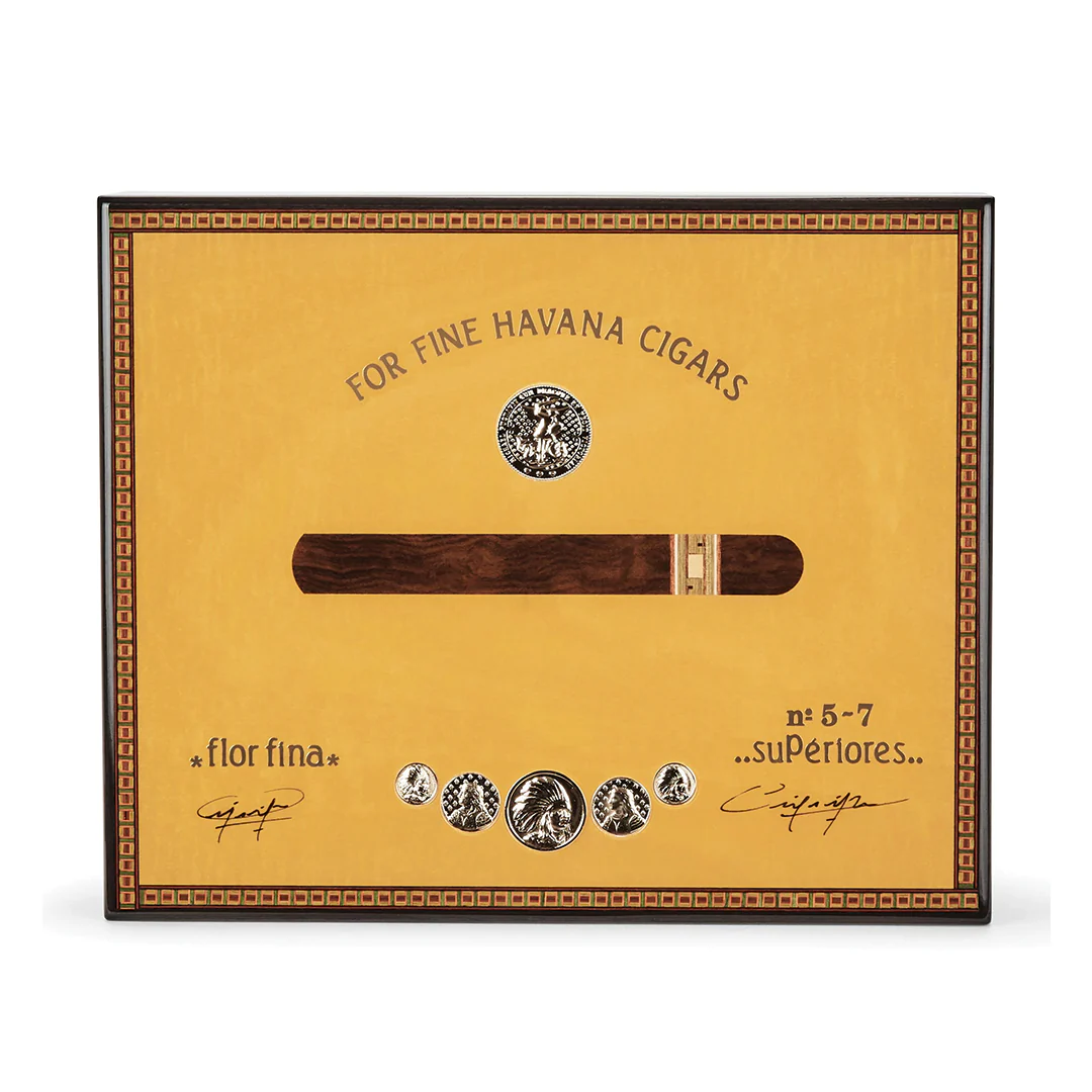 Elie Bleu Medals Yellow Sycamore -  75 Count Humidor - Image 3