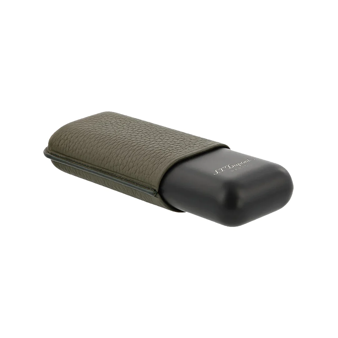 S.T. Dupont Khaki Grain & Matt Black 2 Cigar Case - Image 3