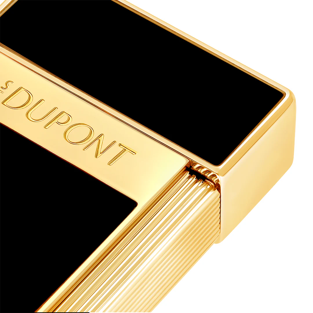 S.T. Dupont Lacquered Black & Gold Biggy Lighter - Image 3