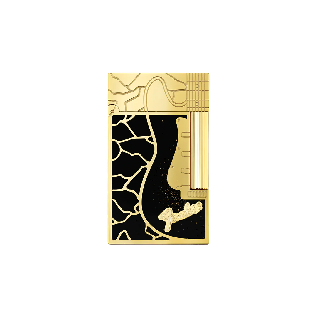 S.T. Dupont Ligne 2 Fender Black & Gold Lighter - Image 3