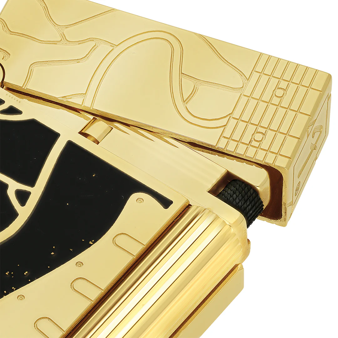 S.T. Dupont Ligne 2 Fender Black & Gold Lighter - Image 4