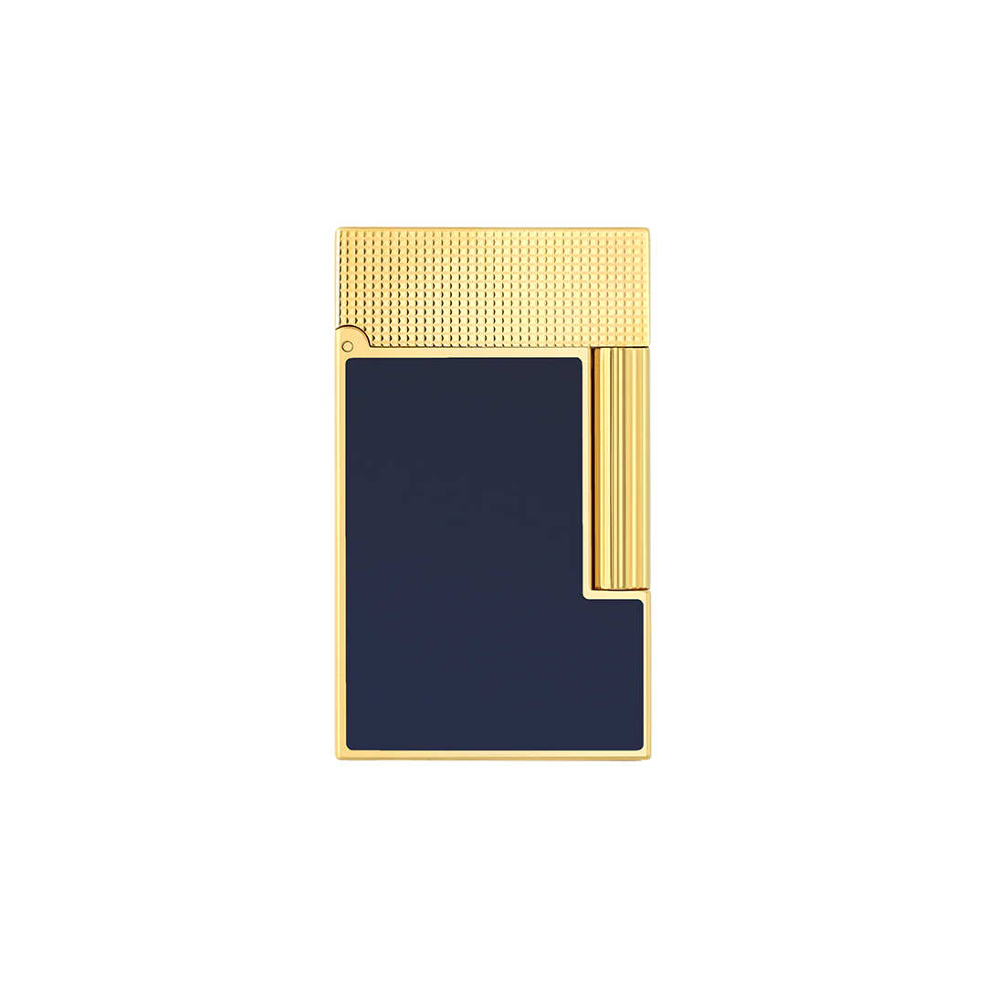 S.T. Dupont Ligne 2 Micro Diamond Head Gold & Blue Lacquer - Image 3