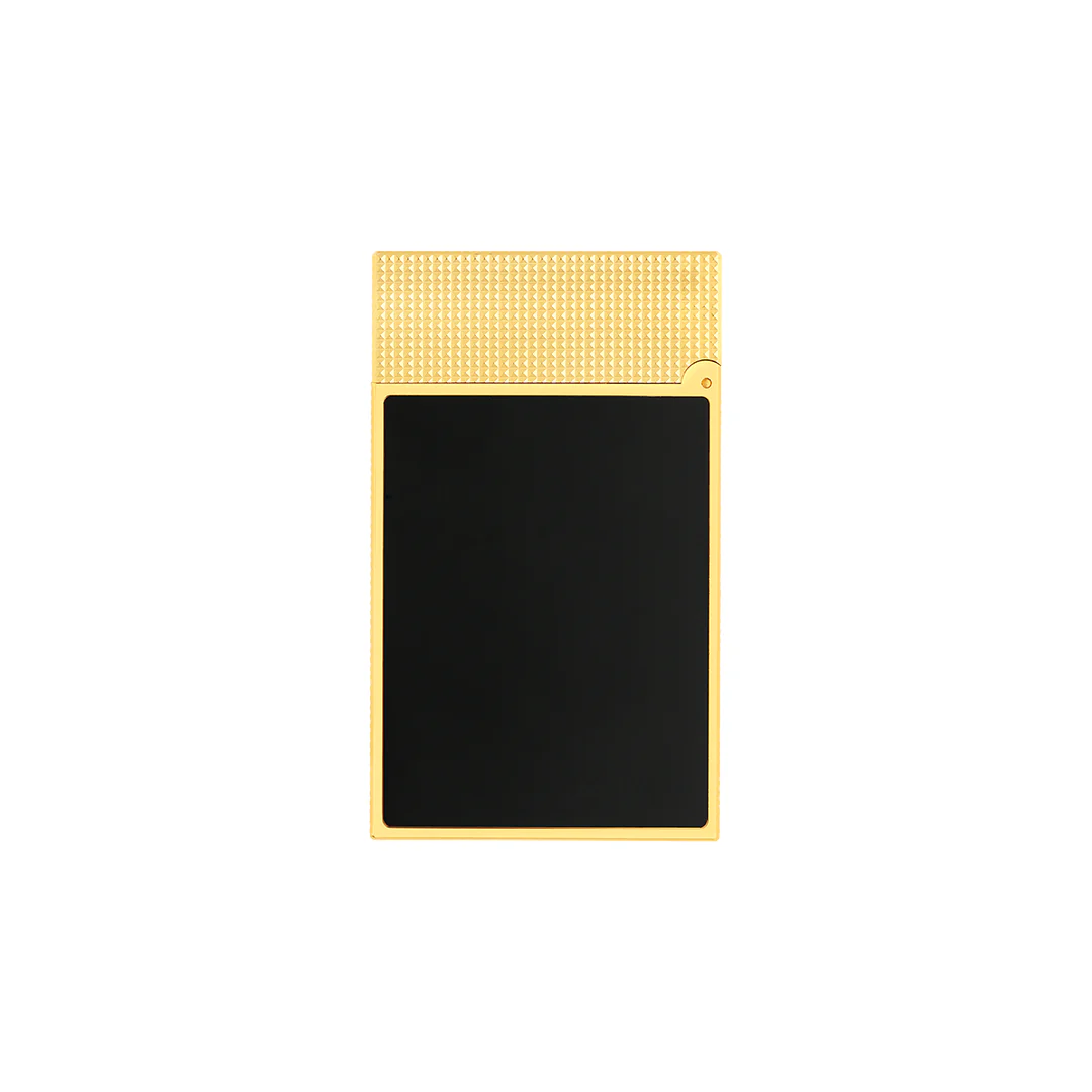 S.T. Dupont Ligne 2 Micro Diamond Head Gold & Matte Black Lacquer - Image 5