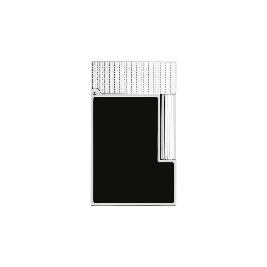 S.T. Dupont Ligne 2 Micro Diamond Head Platinum & Black Lacquer - Image 3