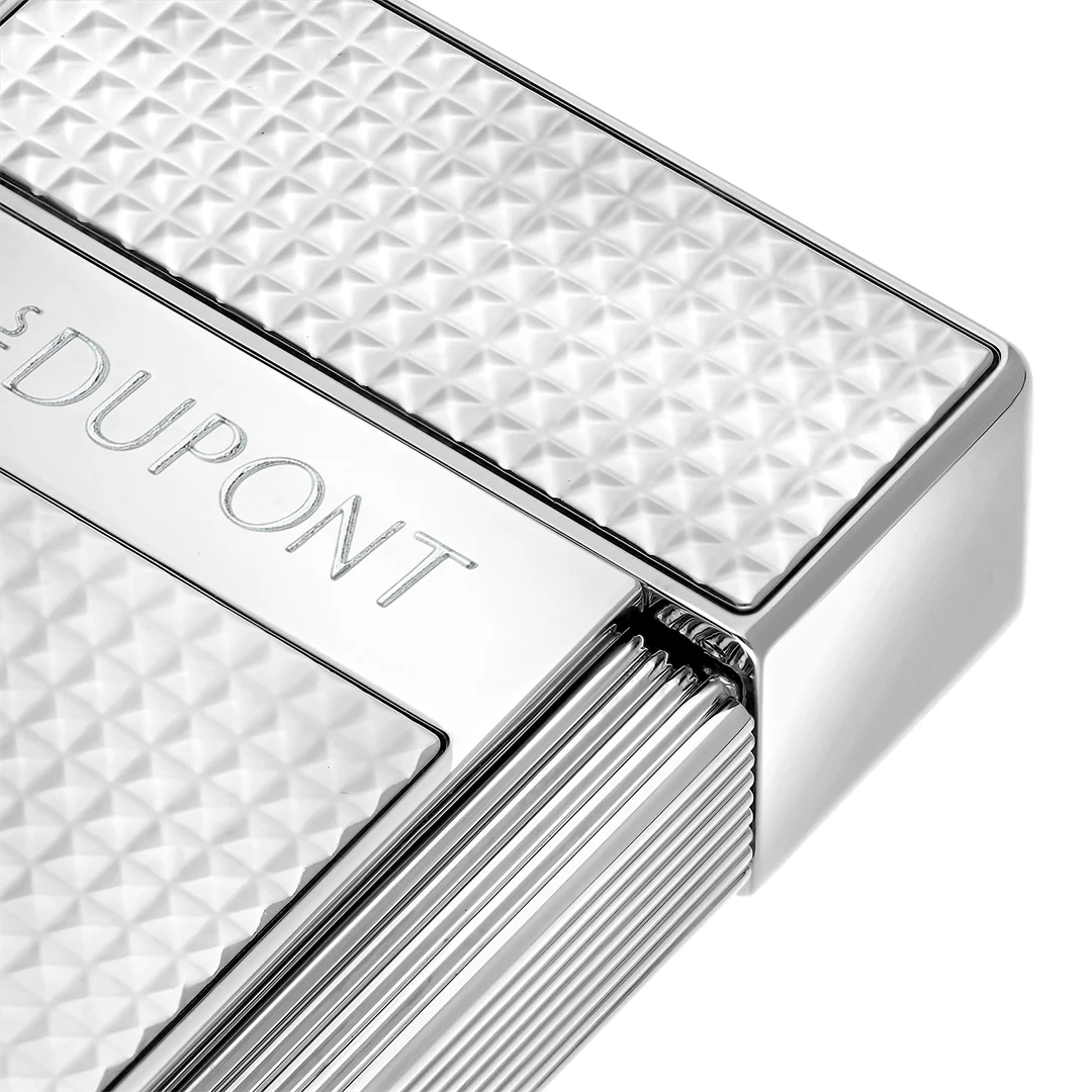 S.T. Dupont Silver Diamondhead Biggy Lighter - Image 3