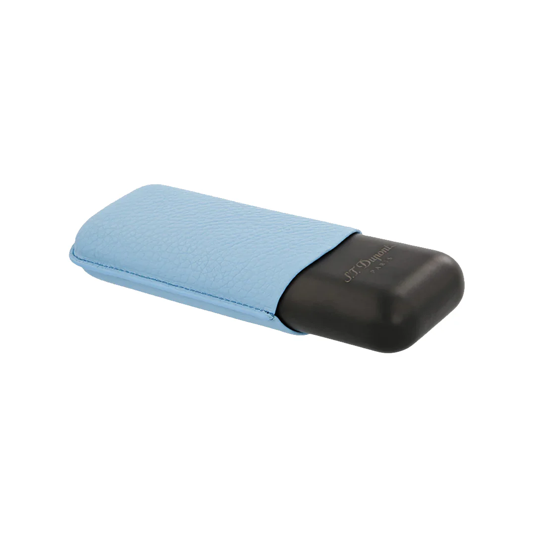 S.T. Dupont Turquoise Grain & Matt Black 2 Cigar Case - Image 3